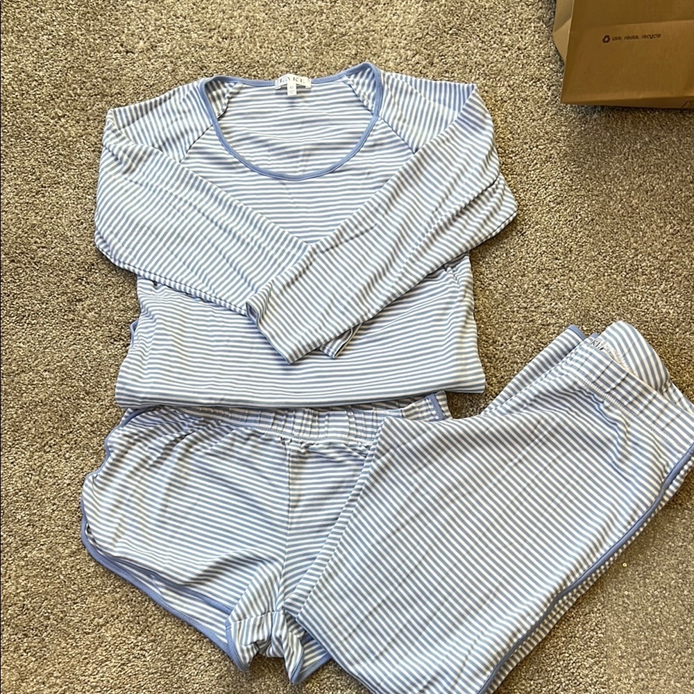 Striped Blue Pajama Set